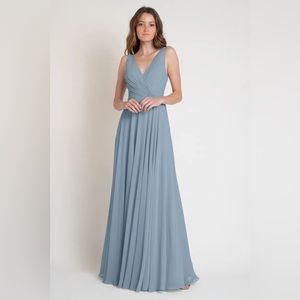 Jenny Yoo chiffon Josie Dress, color whisper blue size 2.